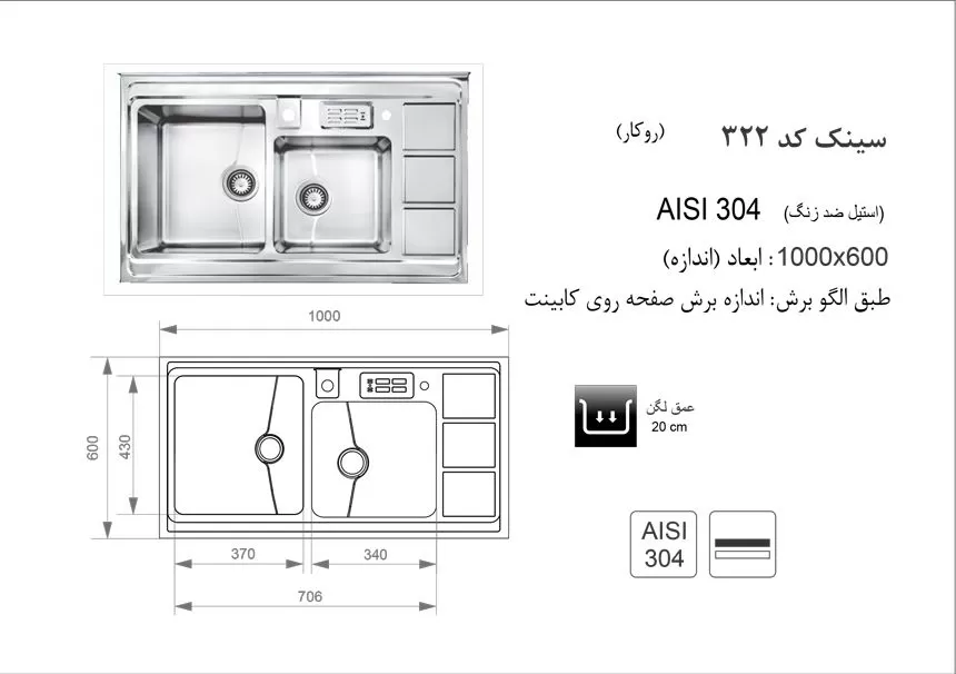 نمایندگی محصولات اخوان در شیرازسینک 332 اخوان