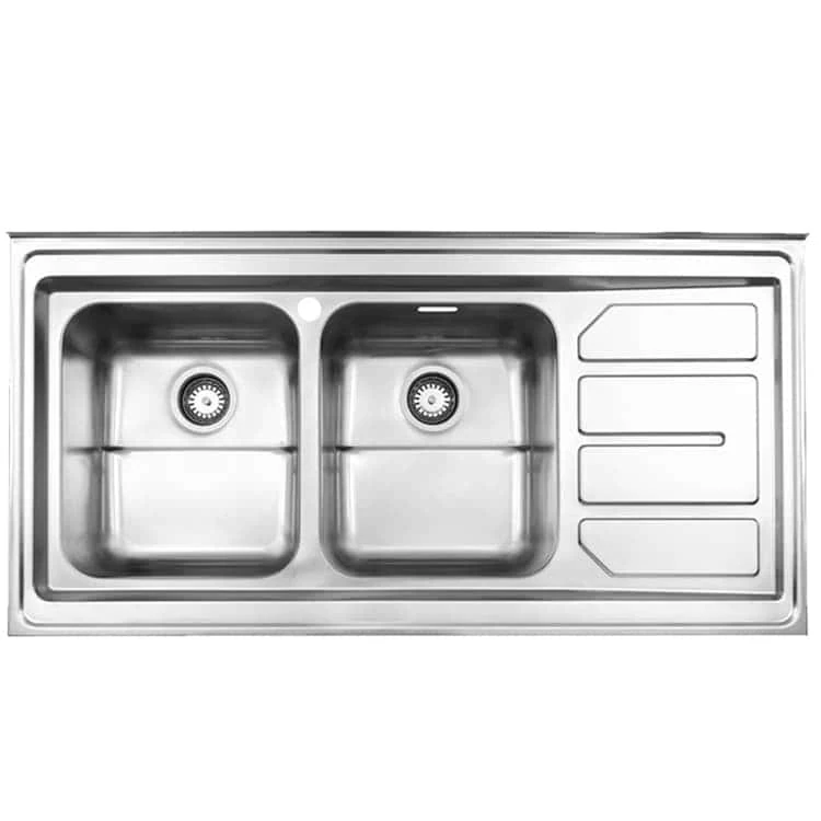 estilealborze-sink-763 سینک روکار استیل البرز ۷۳۶ | نمایندگی استیل البرز شیراز سینک ظرفشویی دو لگن روکار استیل البرز ۶۰×۱۲۰ نمایندگی سینک-روکار-استیل-البرز-کد-763 شیراز