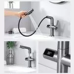 شیر روشویی شاوری دارای نمایشگر دمای آب
