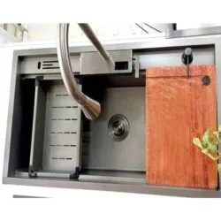 سینک آبشاری استیل مشکی لوتوس 022