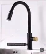 شیر ظرفشویی چرخشی شاوری مشکی