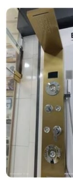 پنل دوش طلا مات 5 حالته دیجیتال پنل دوش پنج حالته دیجیتال طلا مات ماساژوردار
