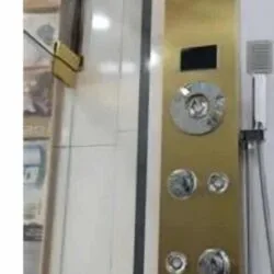 پنل دوش طلا مات 5 حالته دیجیتال پنل دوش پنج حالته دیجیتال طلا مات ماساژوردار