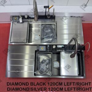 سینک پیانویی 120 دودی 5 کلید با سینی توکار