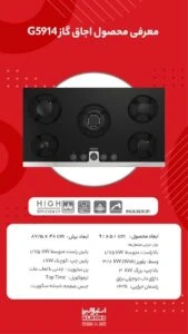 گاز شیشه ای استیل البرز G5914 در نمایندگی البرز شیراز